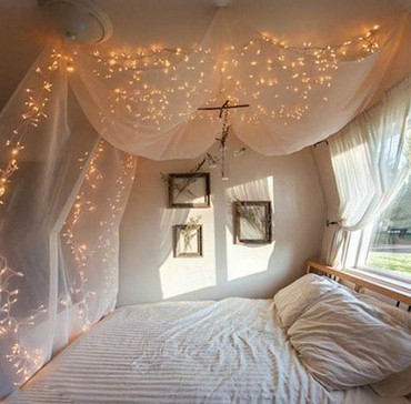 夏日梦想墙饰 由小串灯打造